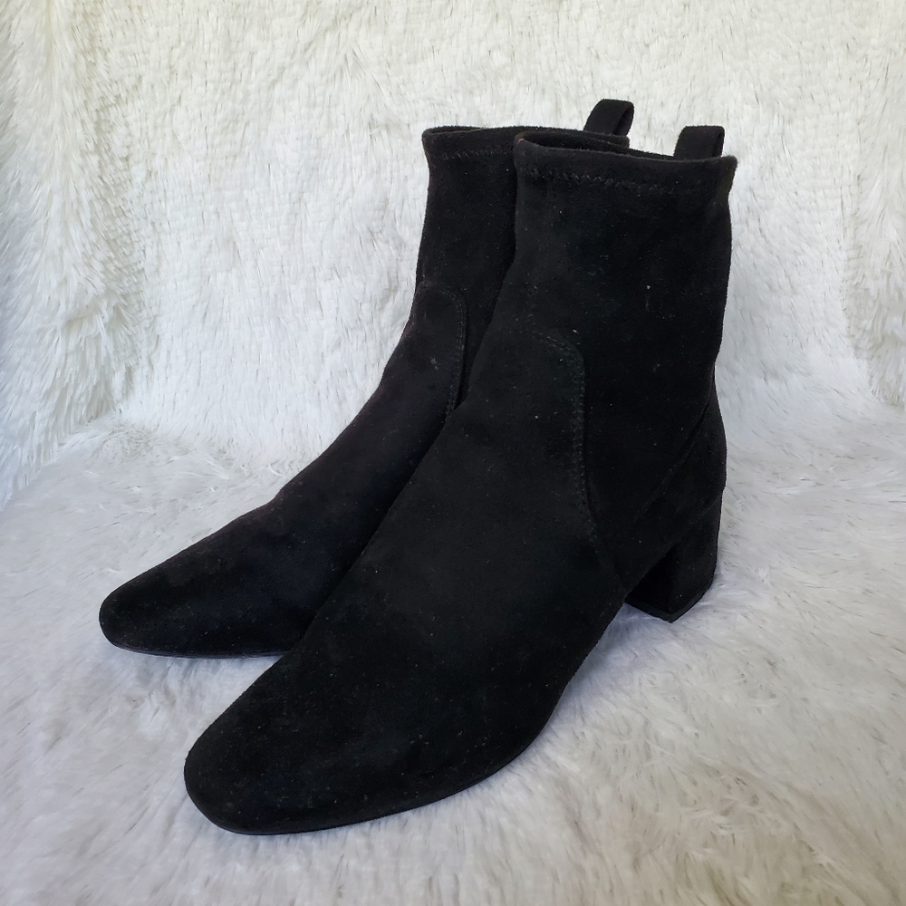 Aldo Black Faux Suede Booties